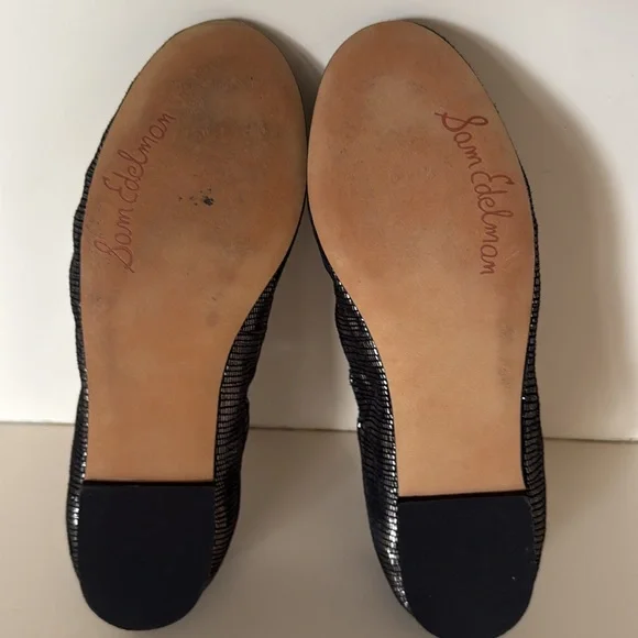 Sam Edelman Black Metallic Felicia Flats size 7.5 or 38 eur - Picture 7 of 11